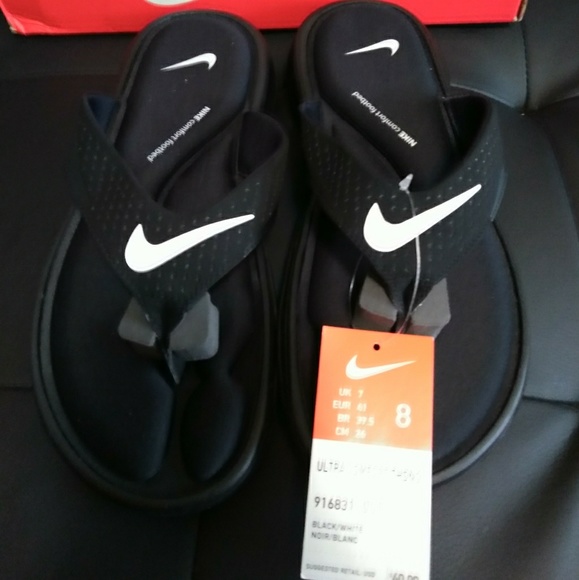 Nike Shoes New Mens Black Ultra Comfort Thong Sandals Poshmark